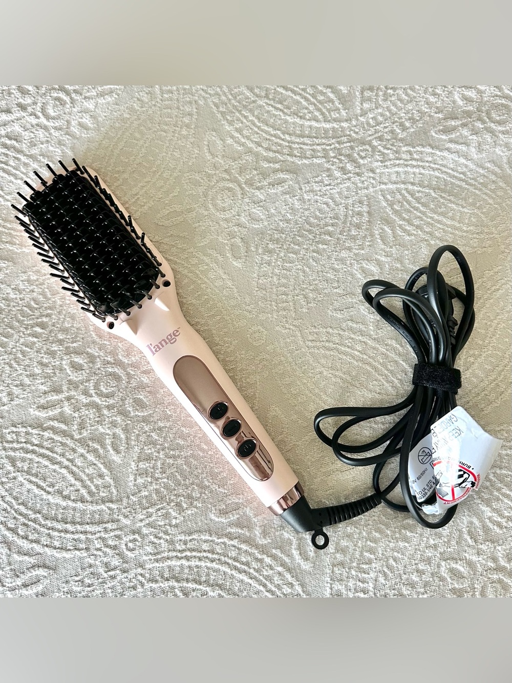 L’Ange Hair Le Vite Ceramic Straightening Brush Pink Blush  *Excellent
